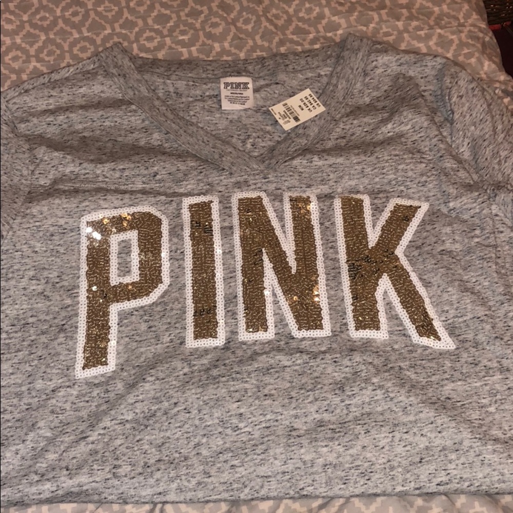 Pink shirt with sequins